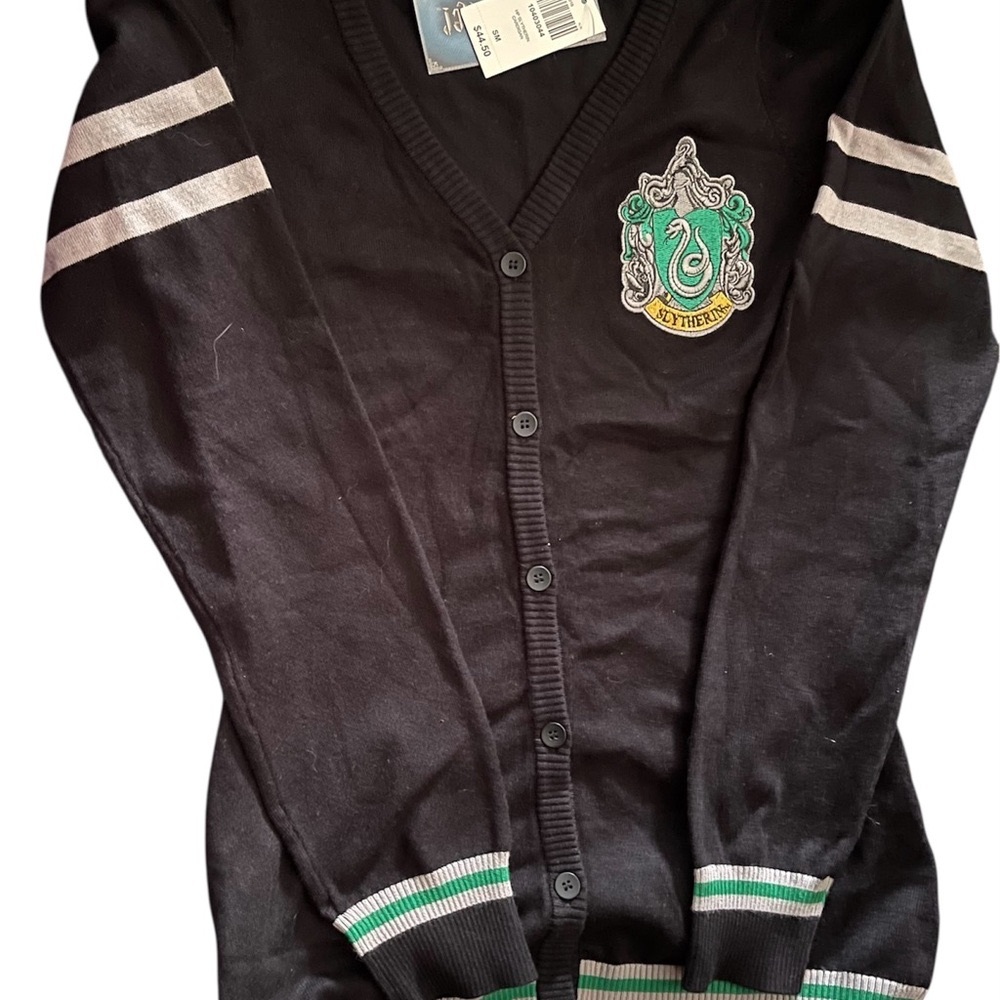 Warner Bros. Black and Green Harry Potter Cardigan small